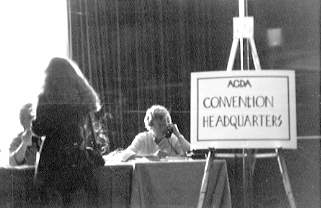 Unidentified workers and attendee at the 1977 national conference in Dallas, Texas.
