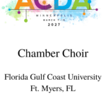 Florida Gulf Coast University Chamber Choir Headshot